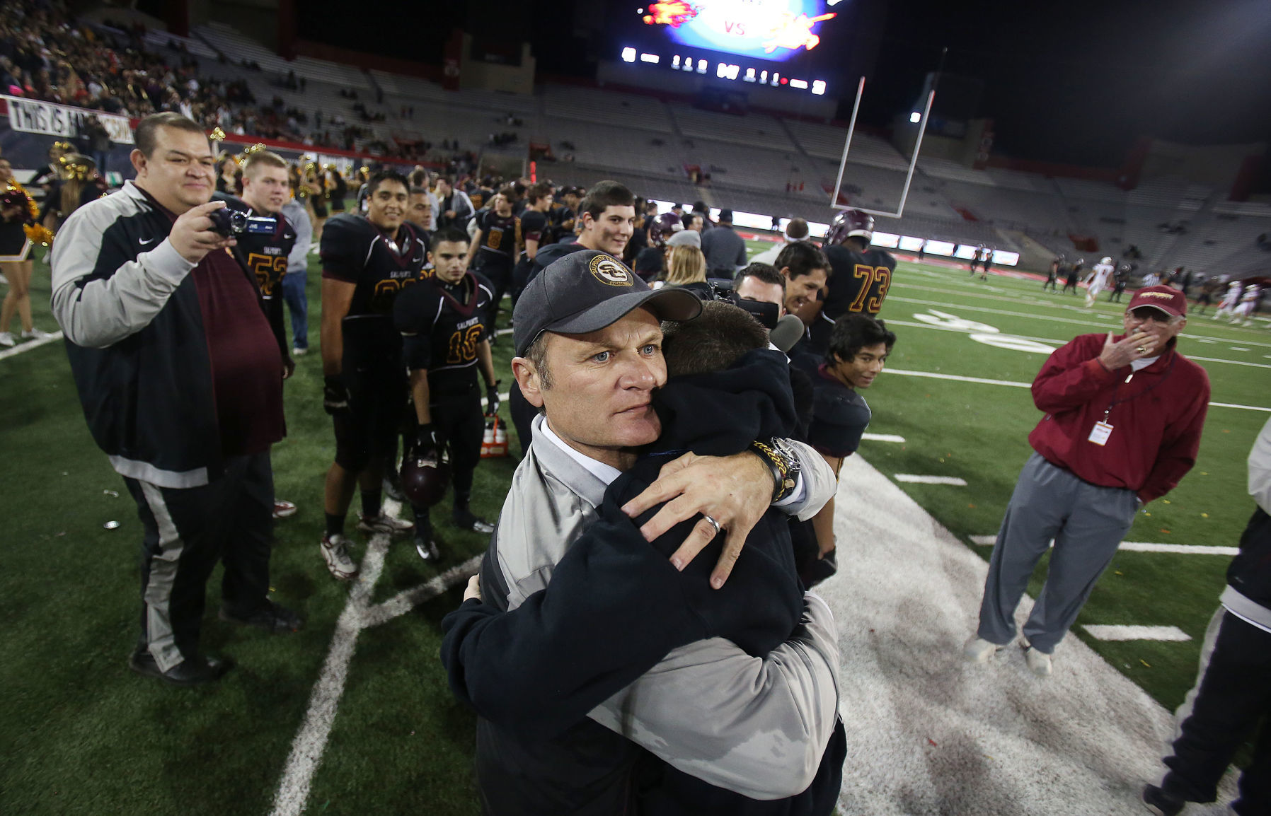Sapolinte HS football coach Dennis Bene